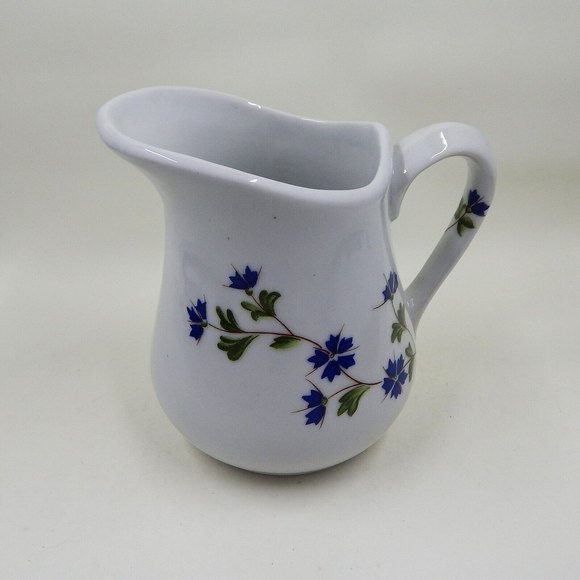 Cordon Bleu BIA Small Pitcher Creamer Hand Decorated Blue Cornflowers - Picture 3 of 10